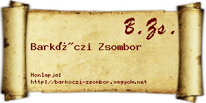 Barkóczi Zsombor névjegykártya
